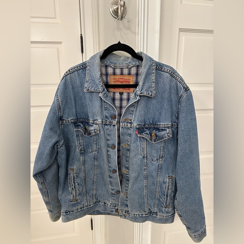 Vintage 90s LEVI’s 70699 0389 Blanket Lined Denim Blue Jean Jacket Sz M USA Made